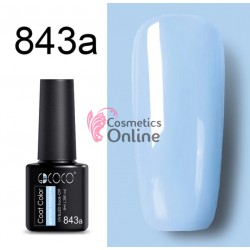 Oja Semipermanenta GDCOCO UV / LED de 8ml Cod 843 Blue Sky + 1 Gel UV color de 5g Cadou